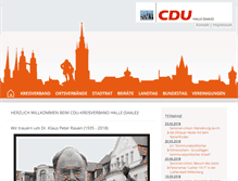 Tablet Screenshot of cdu-halle.de